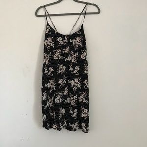 Black polka dot dress